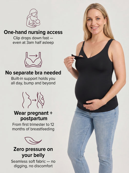 Maternity Nursing Tank — Built-In Bra