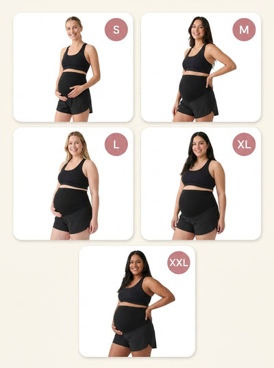 Maternity Bump Shorts – Non-Roll Over-Belly