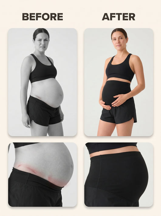 Maternity Bump Shorts – Non-Roll Over-Belly